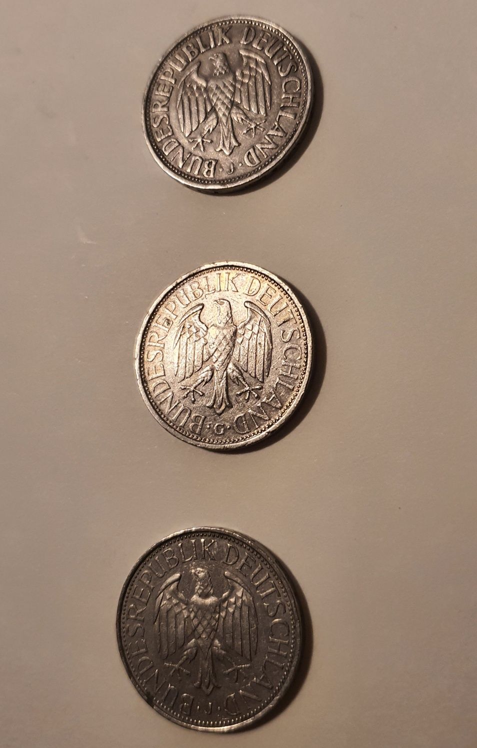 Monezi 1 deutsche mark 1954,1972,1986