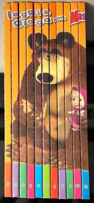 Masha și Ursul carte pentru copii in italană - 11 volume