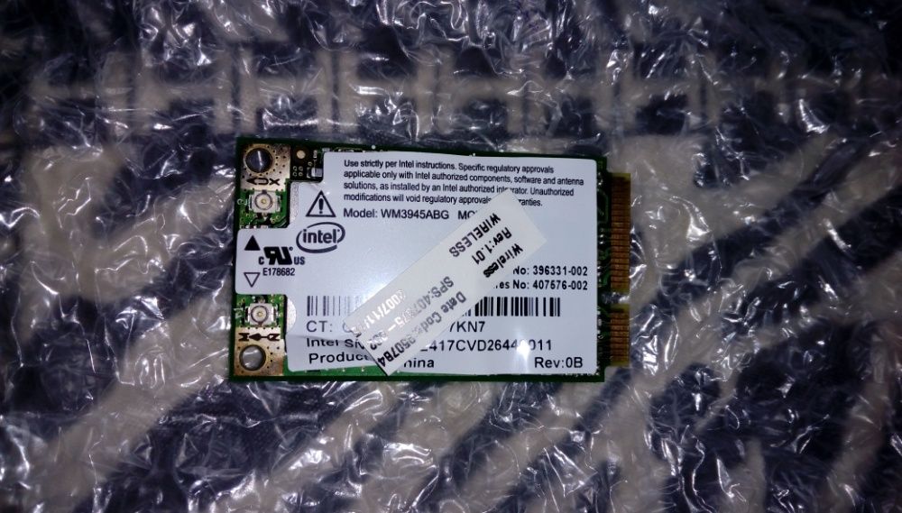 Placa wireless -IntelPro Wireless 3945ABG