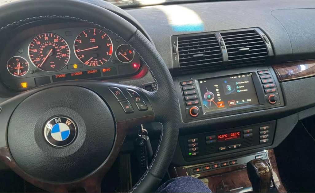 Navigatie GPS Android BMW Seria 5 E39 X5 E53 1-8GB RAM - QLed CarPlay