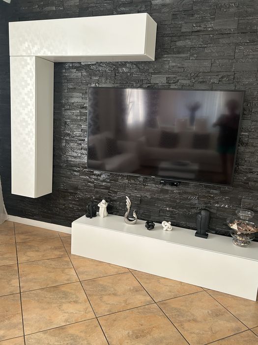 Mobila alba living+masuta cafea