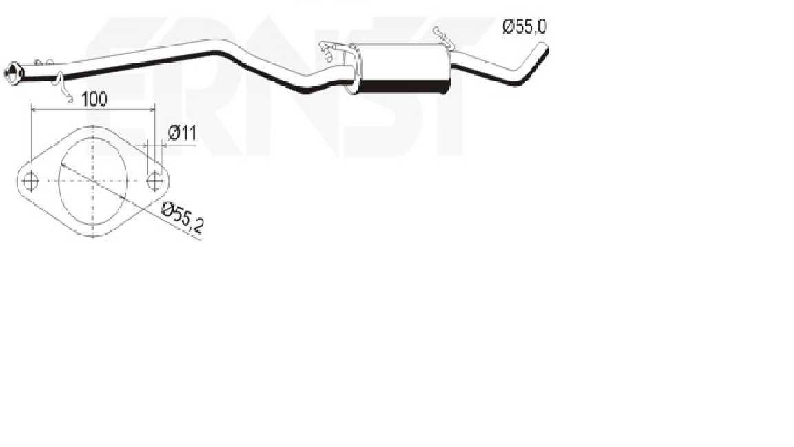 BOSAL 289-017, Средно Гърне за FORD Transit / Tourneo Connect LWB