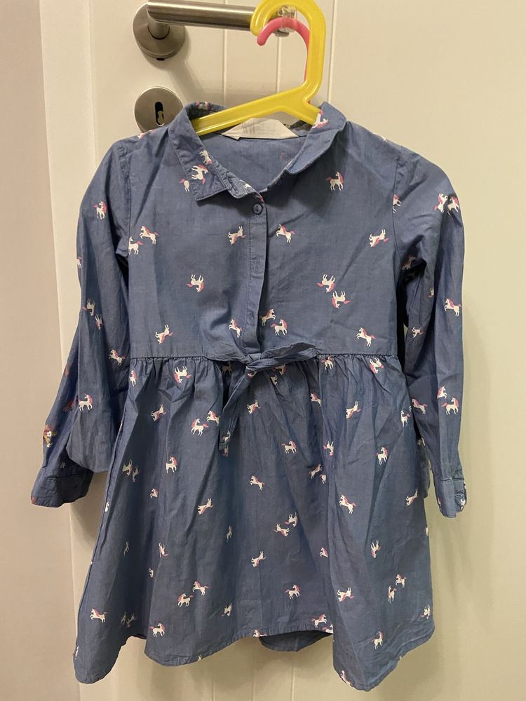 Детски рокли с дълъг ръкав h&m 5 год
