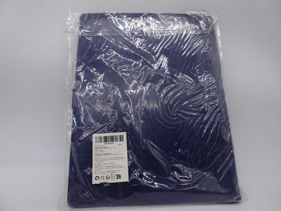 Clipboard pentru documente A4, Mmgoqqt, piele ecologica, albastru