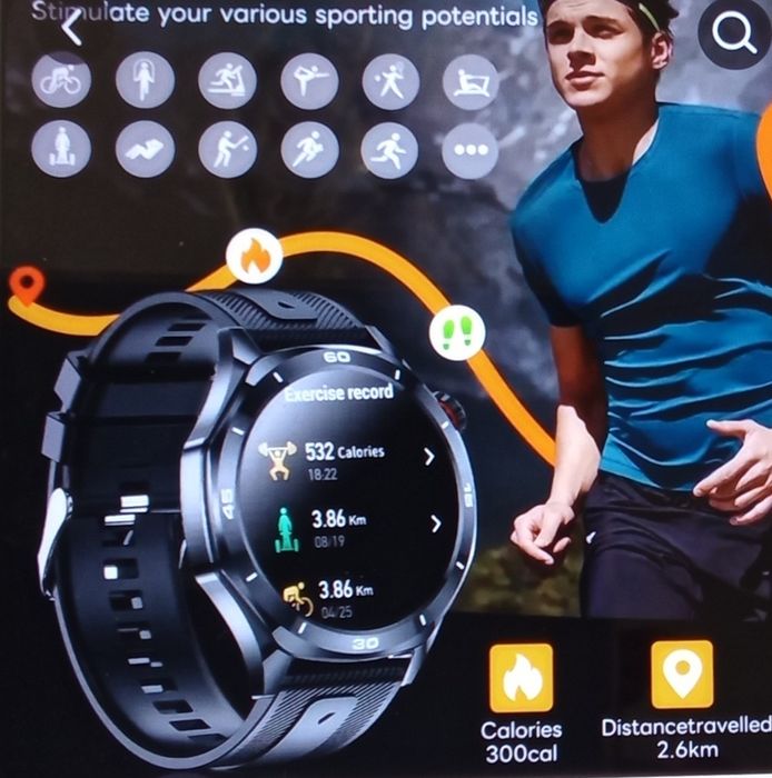 Мъжки водоустойчив смарт часовник