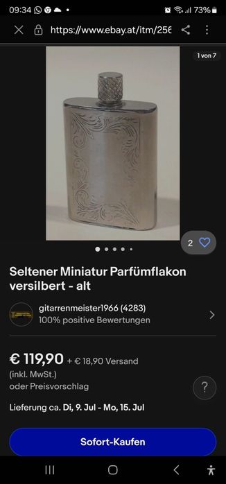 Sticluță veche de parfum