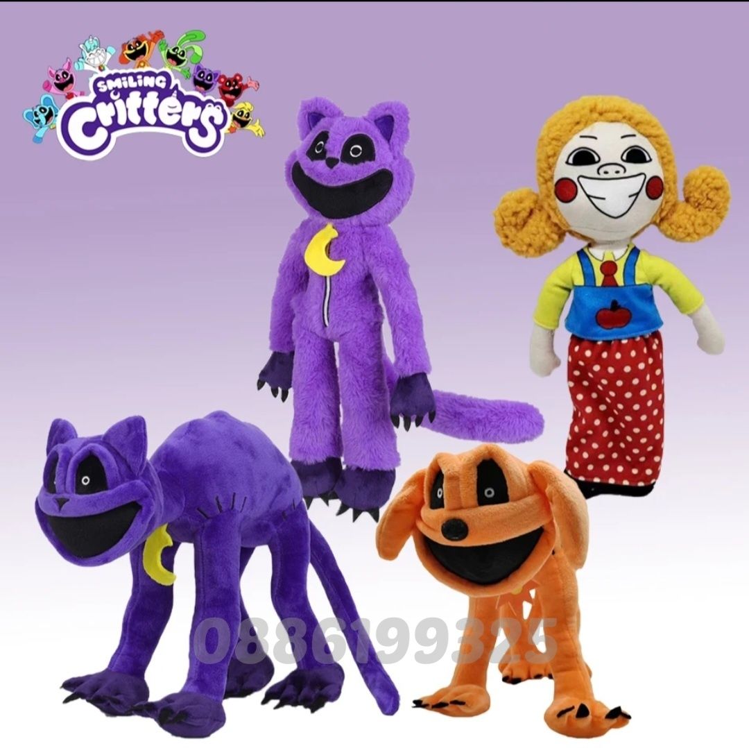 Плюшена играчка Smiling Critters Cat Nap Catnap, 30см/40см