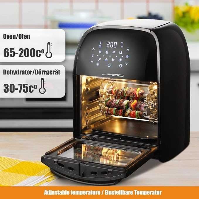 ago® XXXL 8-в-1 фритюрник с горещ въздух 12 L + 10 аксесоара - 1800 W