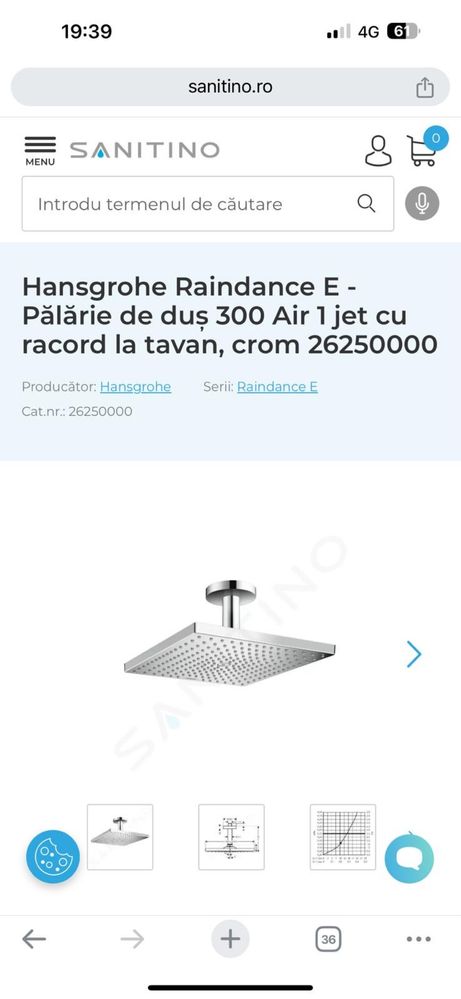 Hansgrohe Raindance E - Pălărie de duș