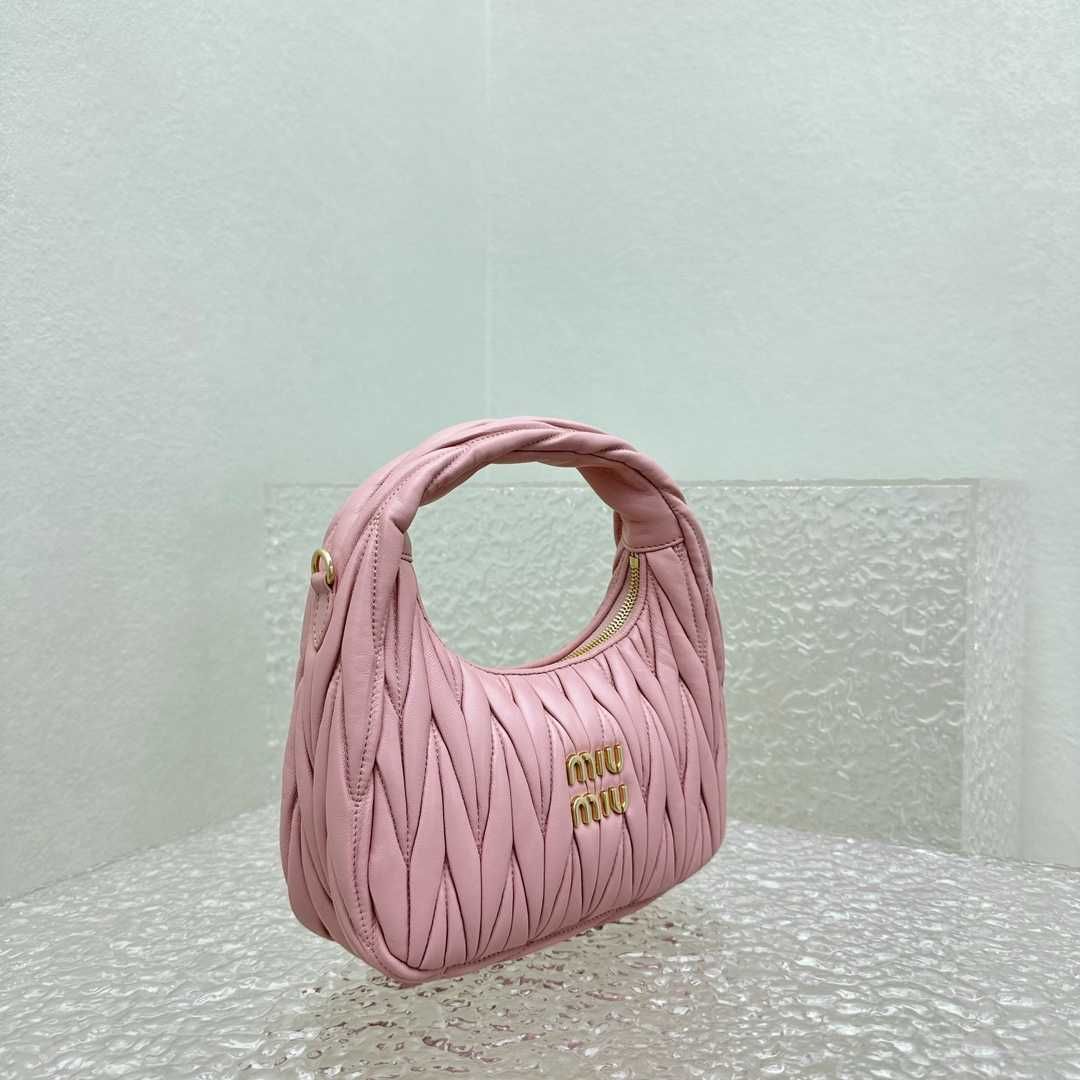 Geanta Miu Miu, Wander roz, 20 cm, tip Premium