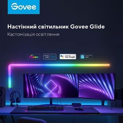 Модулна RGBIC LED стенна лампа, предназначена за TV монитори и др. д