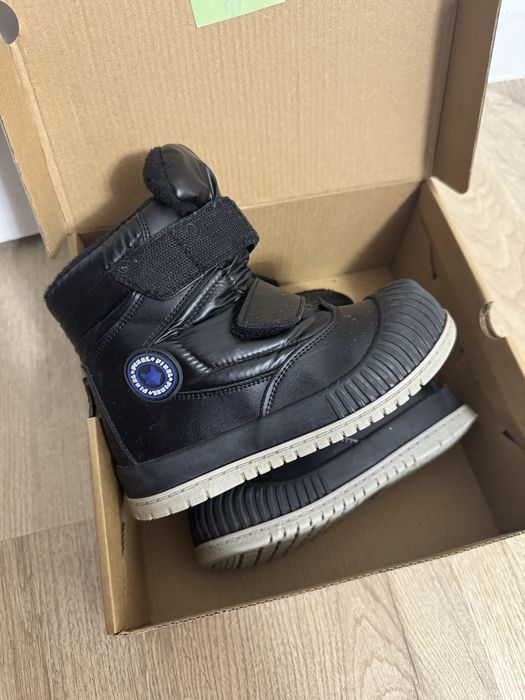 Черные дутики ботинки 28 р.