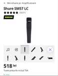 Microfon Shure SM57 lc