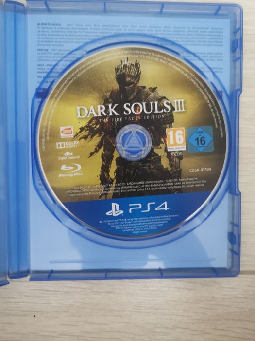 Продается диск с Dark Souls 3 The fire fades edition