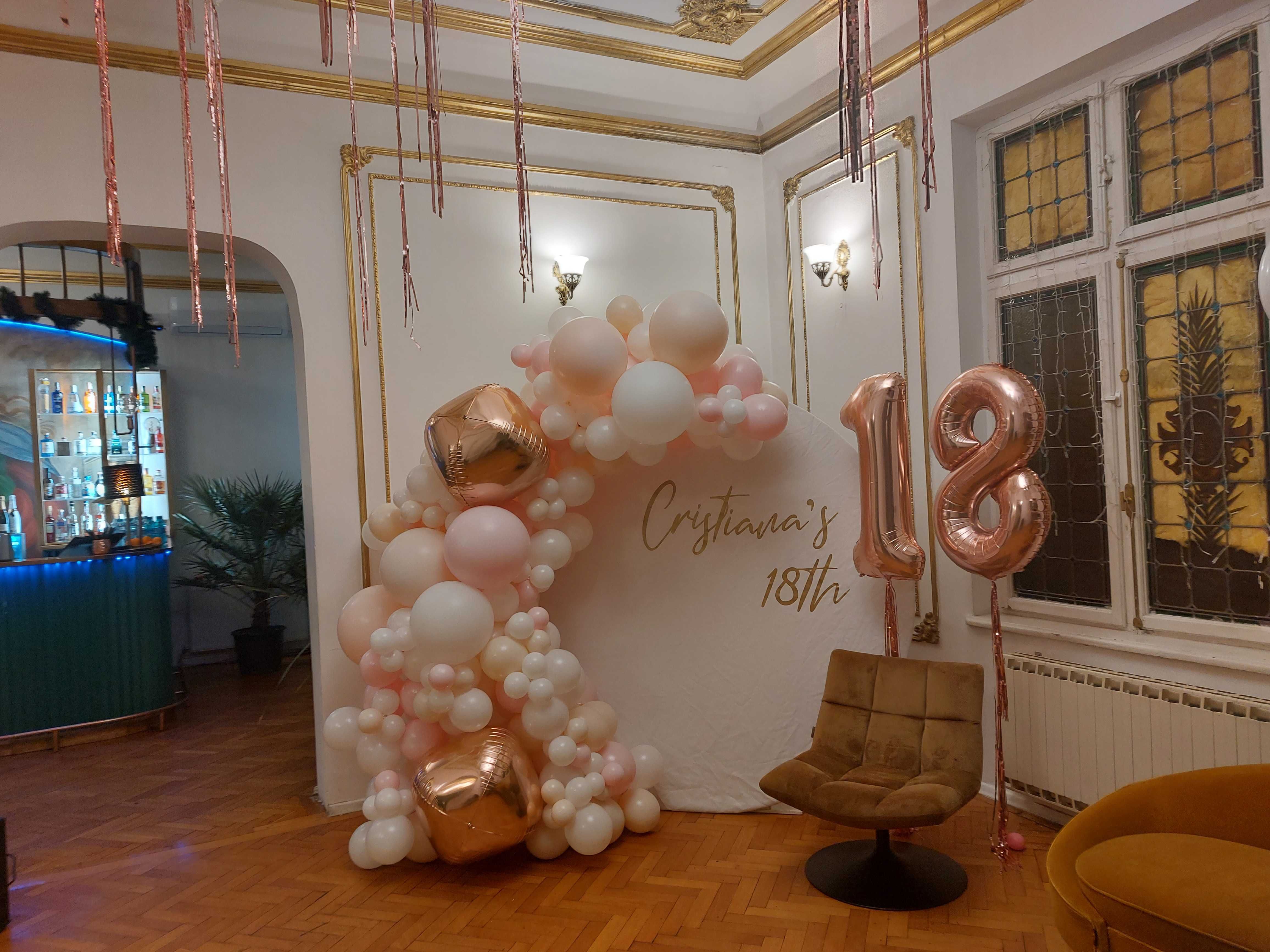 Arcada/Panou baloane botez, majorat, nunta/ Aranjamente baloane heliu