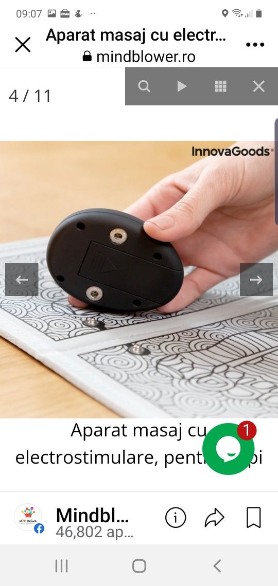 Aparat masaj cu electrostimulare,pt talpi