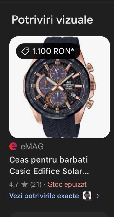 Vand ceas casio solar