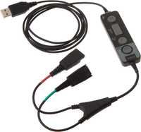 Jabra Link 265 USB/QD Y-Training Cable + Casti Jabra Evolve 20