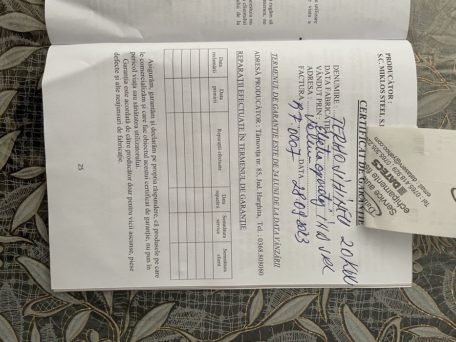 Centrala pe lemne 20 kW Miklos Steel – cu acte și garanție