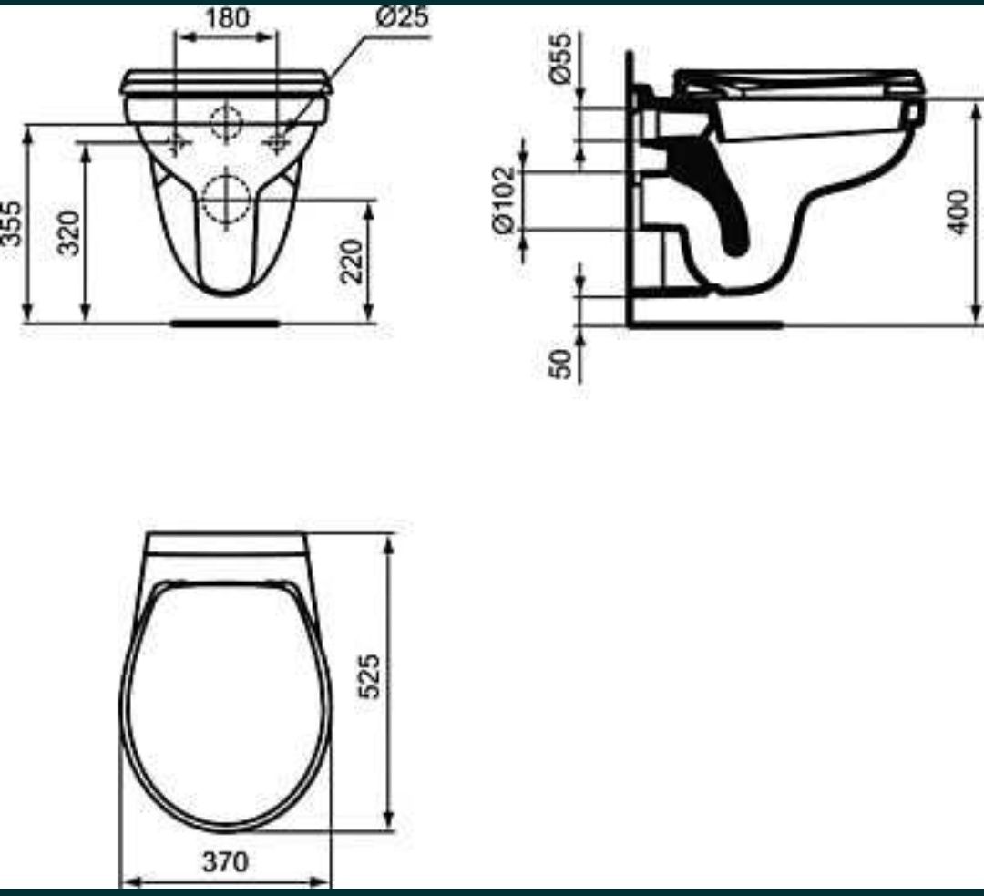 Тоалетна чиния Ideal Standard с капак нова