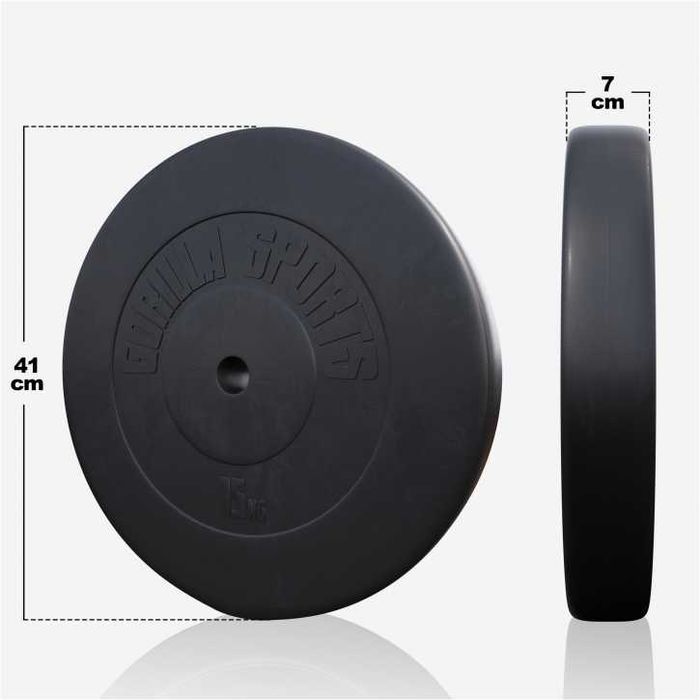 Set ciment piept + gantere 130kg