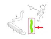 Furtun intercooler, supraalimentare Mercedes Cls-Class (C219) 2004-2011, E-Class (W211) 2002-2009, cauciuc, 5034PT-2