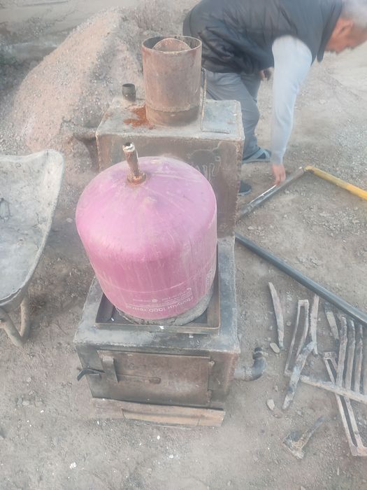 Печь "Сапог" с готовой трубой