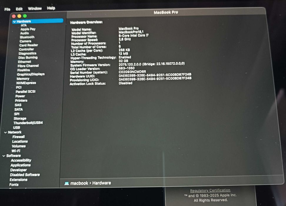 MacBookPro 16.1, I7, 32GB RAM - Stare perfecta estetic si functional