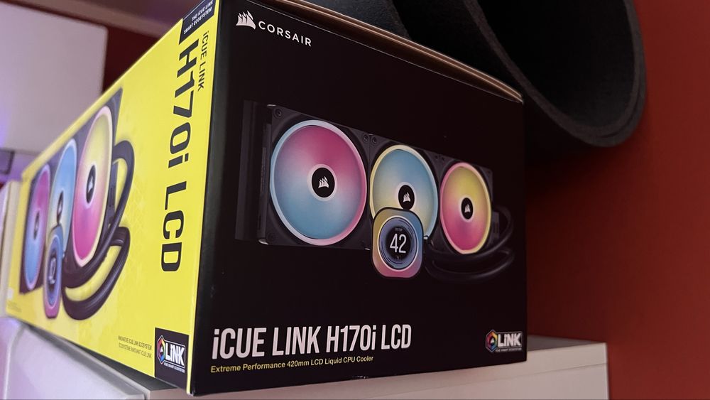 Corsair - iCUE LINK H170i LCD AIO, 3x 140 mm - Радиатор с помпа