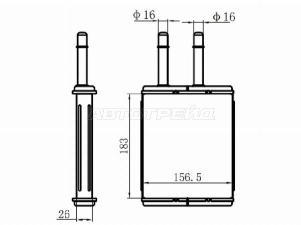 Радиатор отопителя салона Mazda Familia