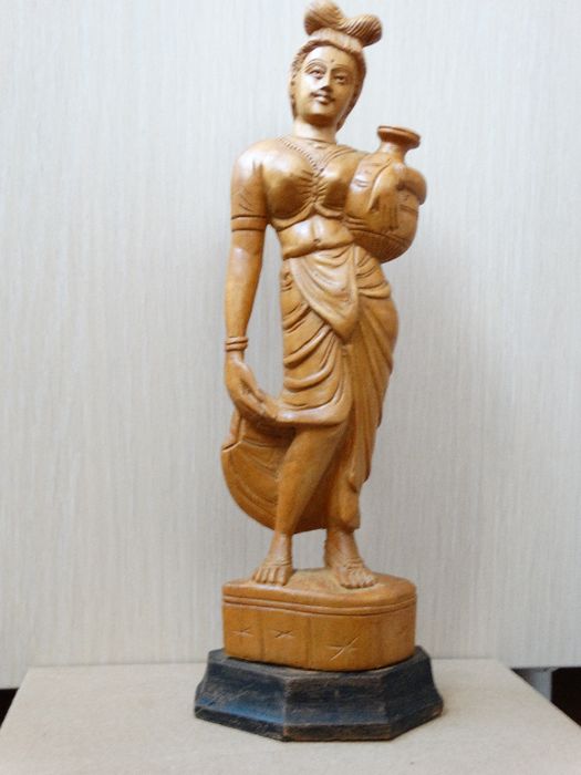 FEMEIE CU ULCIOR Statueta Handmade India Sculptura Figurina Bibelou