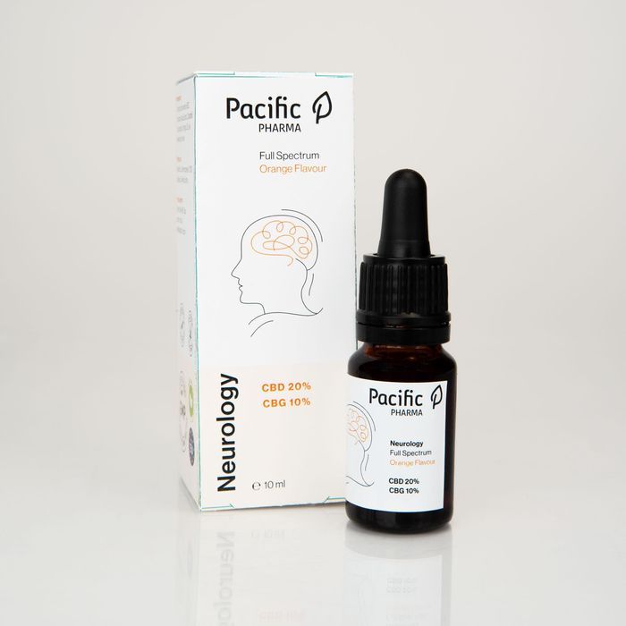Ulei CBD Neurology,Pacific, Premium, 20% CBD,10% CBG, Portocale, 10 mL