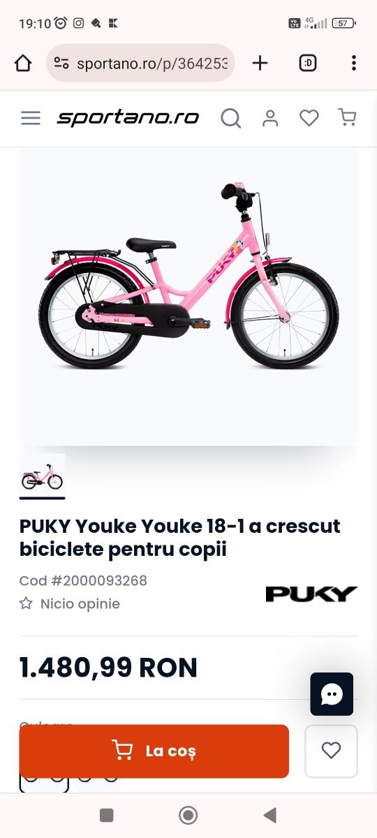Bicicleta copii puky zl 18