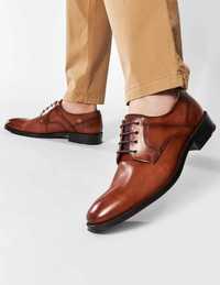 Pantofi derby 39 39.5 plain toe premium LLOYD Germany piele naturala