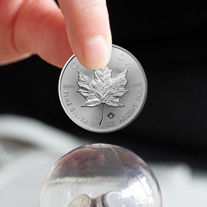 монета сребърна сувенир креативен подарък Канадски кленов лист 1OZ