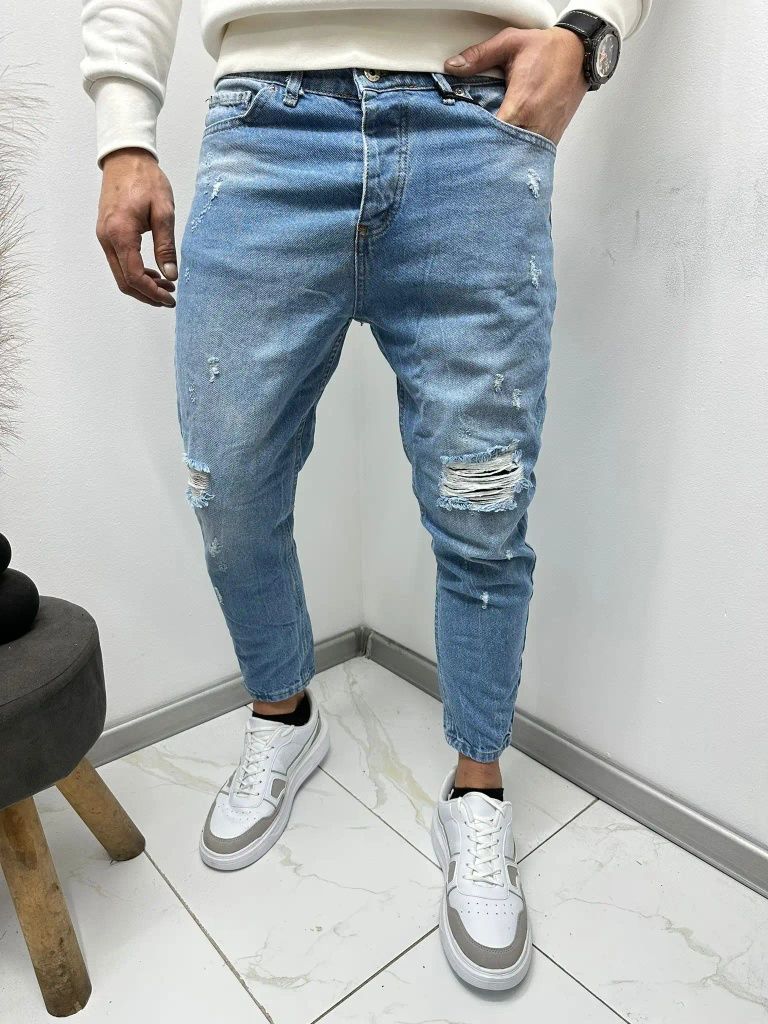 Мъжки дънки 36 номер, skinny fit, леко свободни