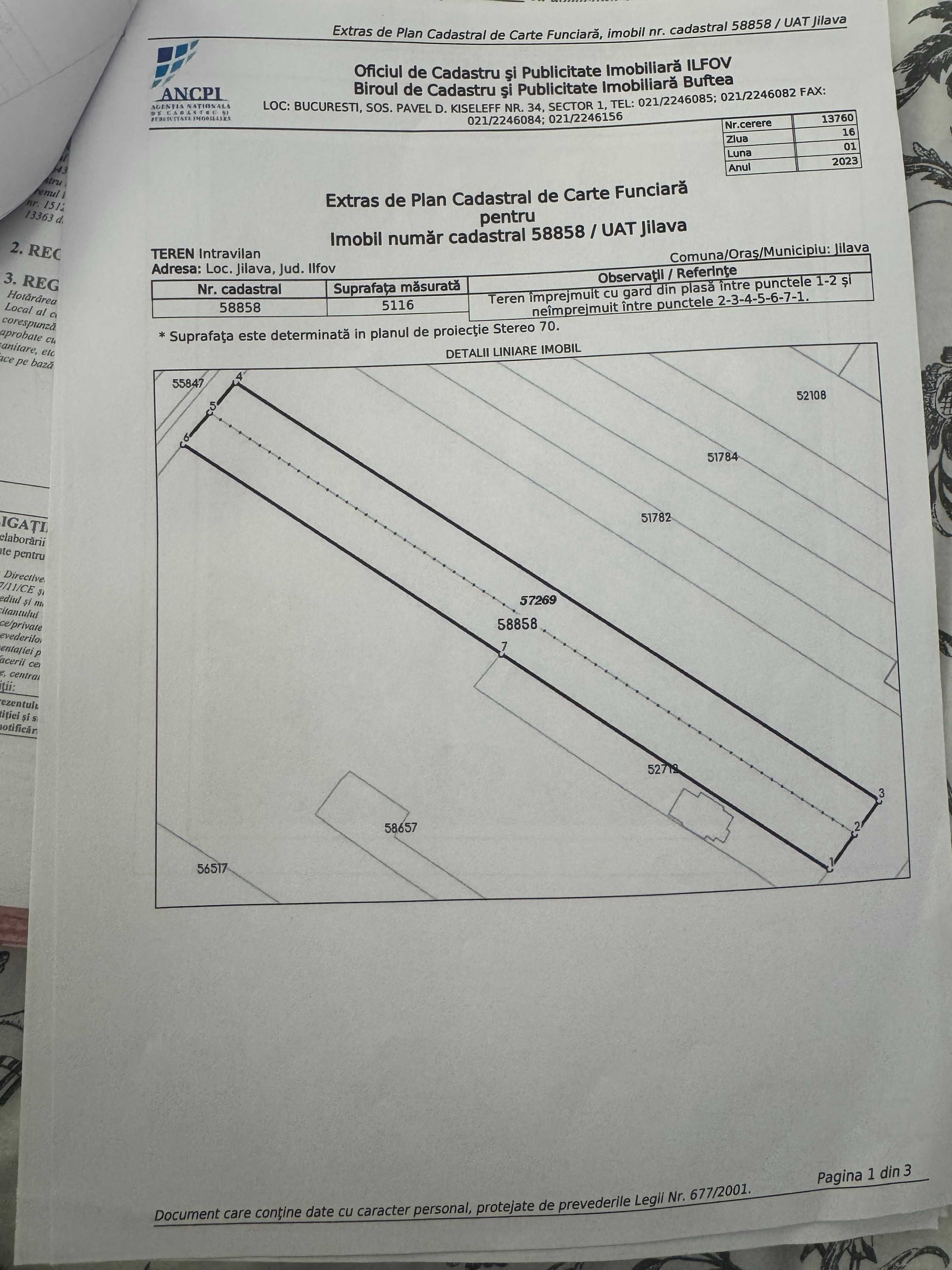 Teren Jilava 5116 Mp Intravilan !