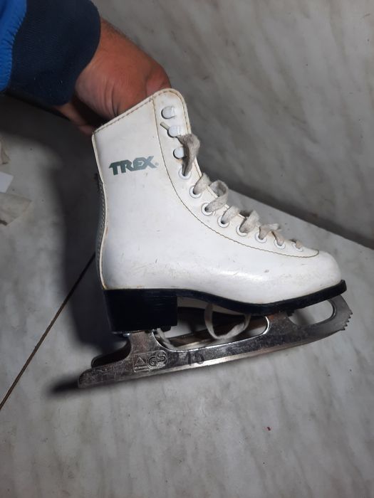 Patine gheata 215 patinaj artistic Trex copii din piele marime 28