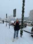Натуральная норковая шуба с английском воротником