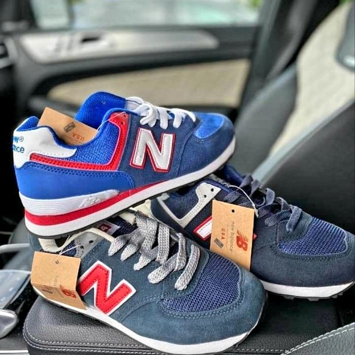 Adidasi New Balance 574 Bluemarin Gri
