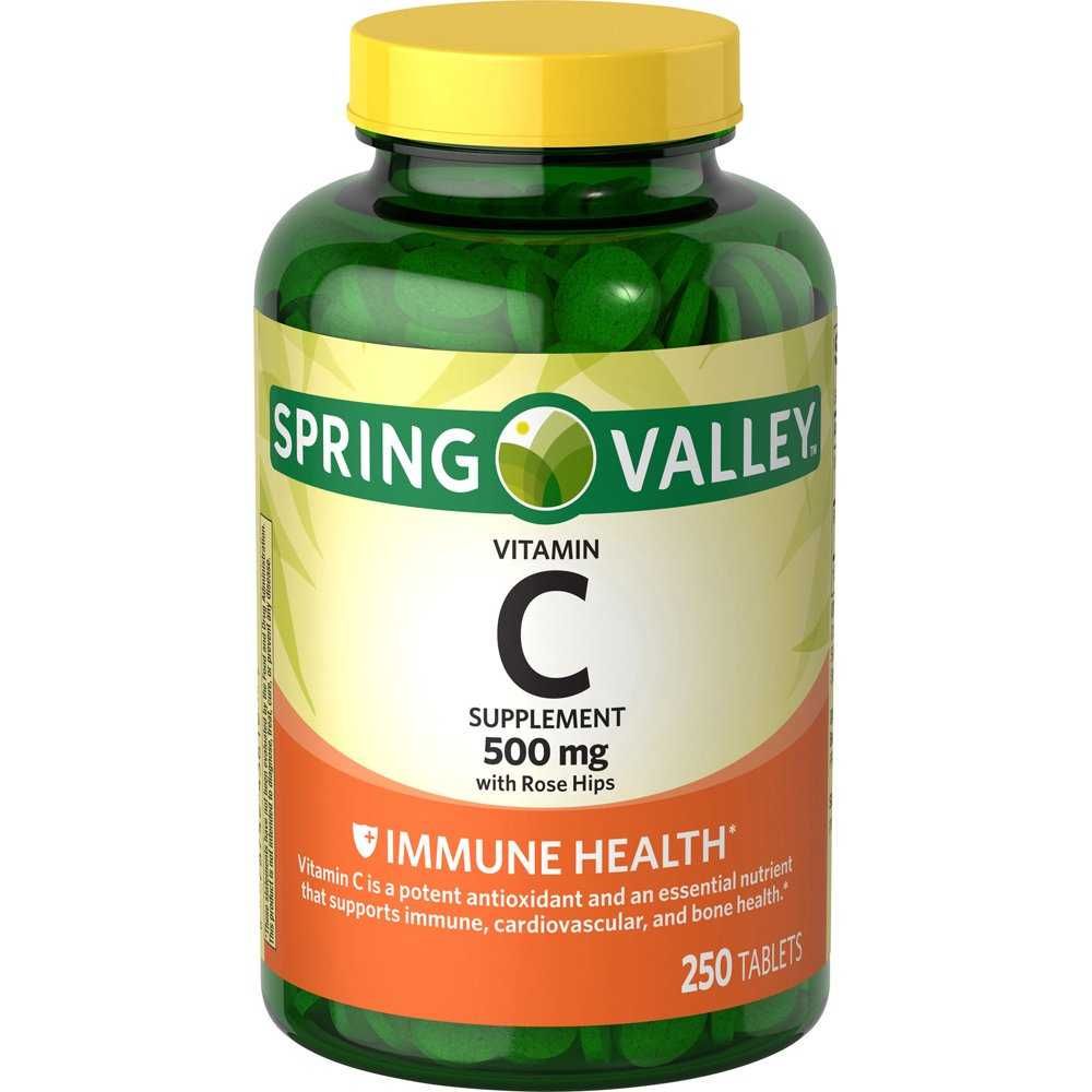 Витамин C 500мг -250шт. из Америки Spring Valley. Возможна доставка