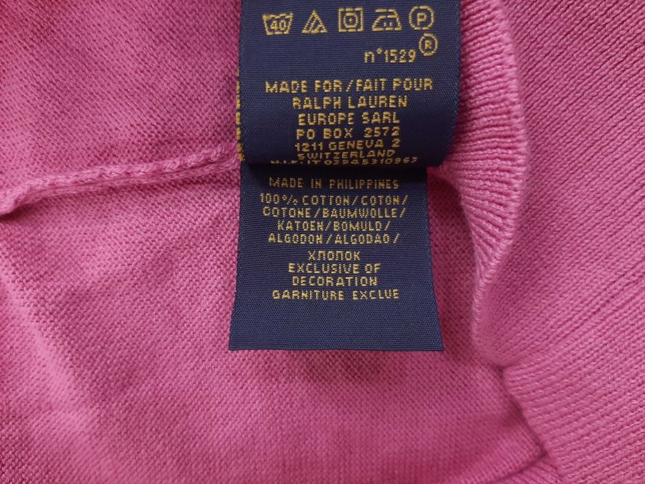 Polo Ralph Lauren V-Neck Cotton - Оригинален мъжки пуловер размер L