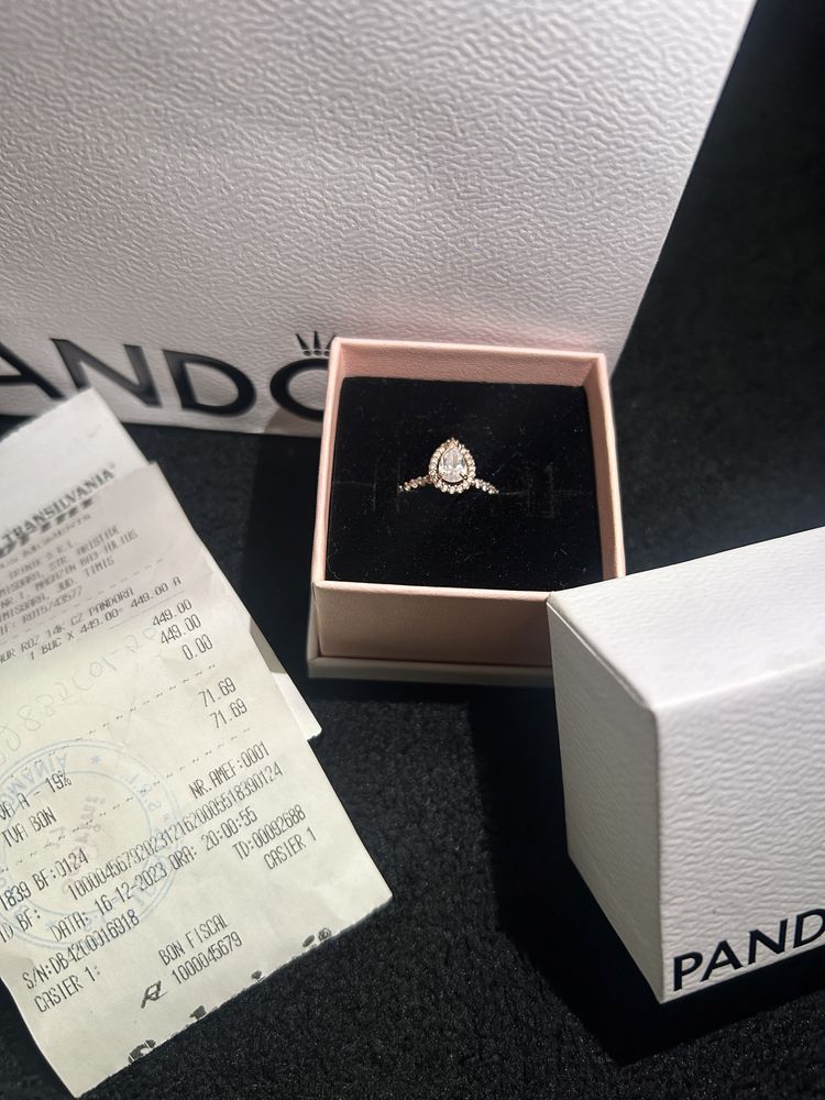 Inel Pandora placat cu aur roz 14K