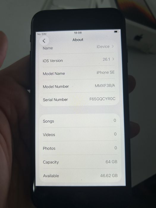 Vând iPhone SE 2022 nou, neutilizat