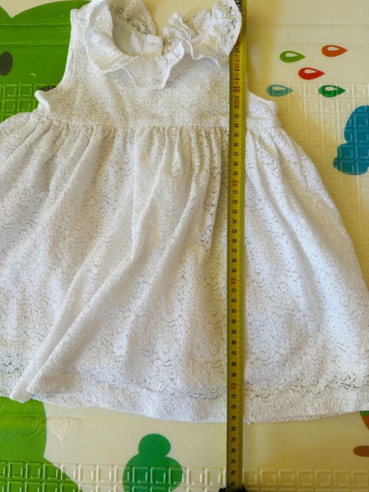 Лот детски  рокли бяла и синя рокля 80-86 см 12-18 месеца