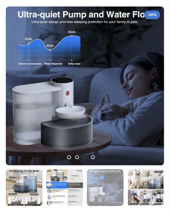 Fantana PetGravity Pisici / Caini