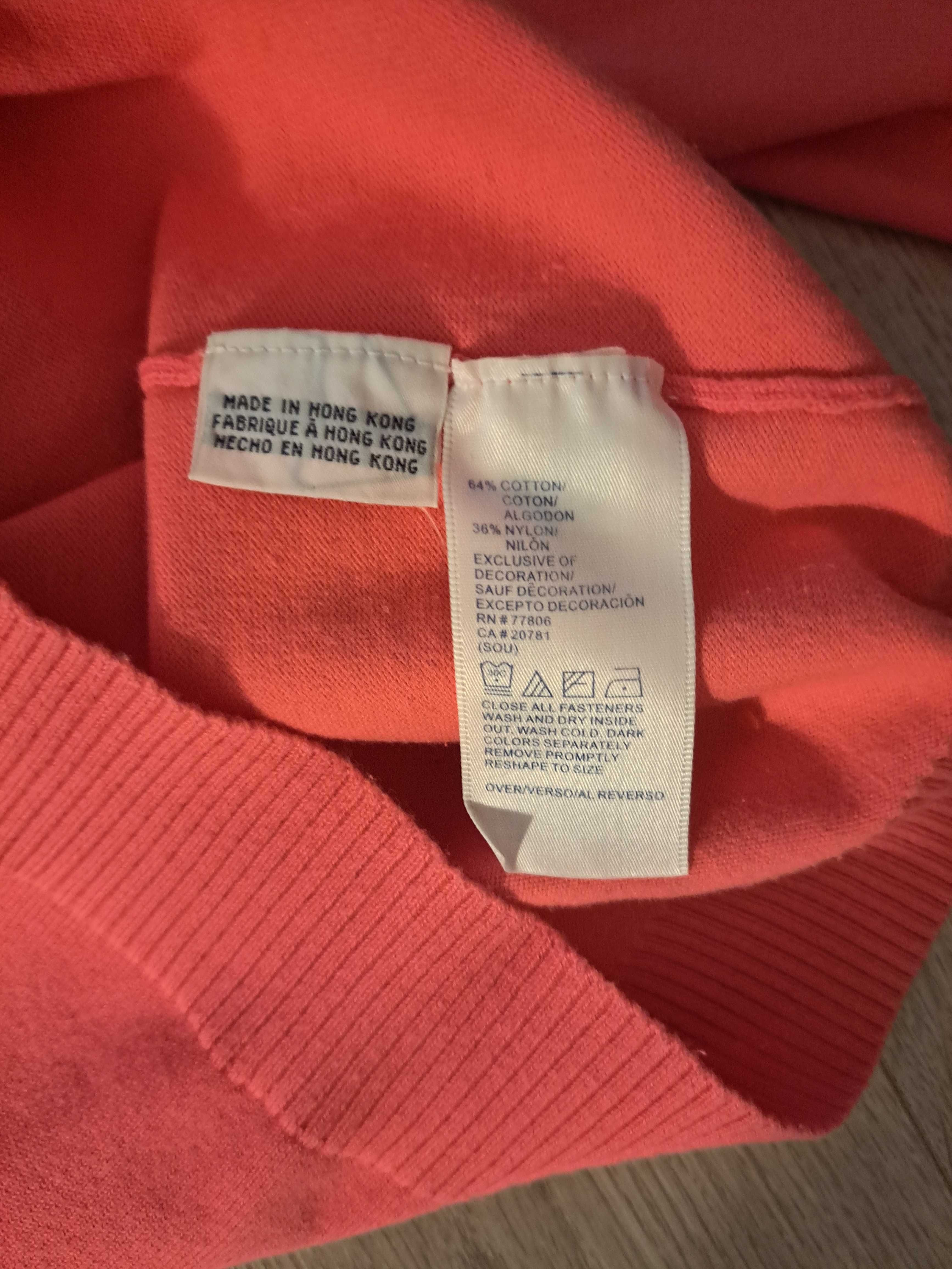Pulover roz de bumbac Tommy Hilfiger