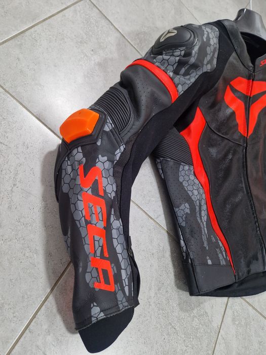 Geaca moto Seca SRS 2 Fluo Red/Camo/Marimea 54