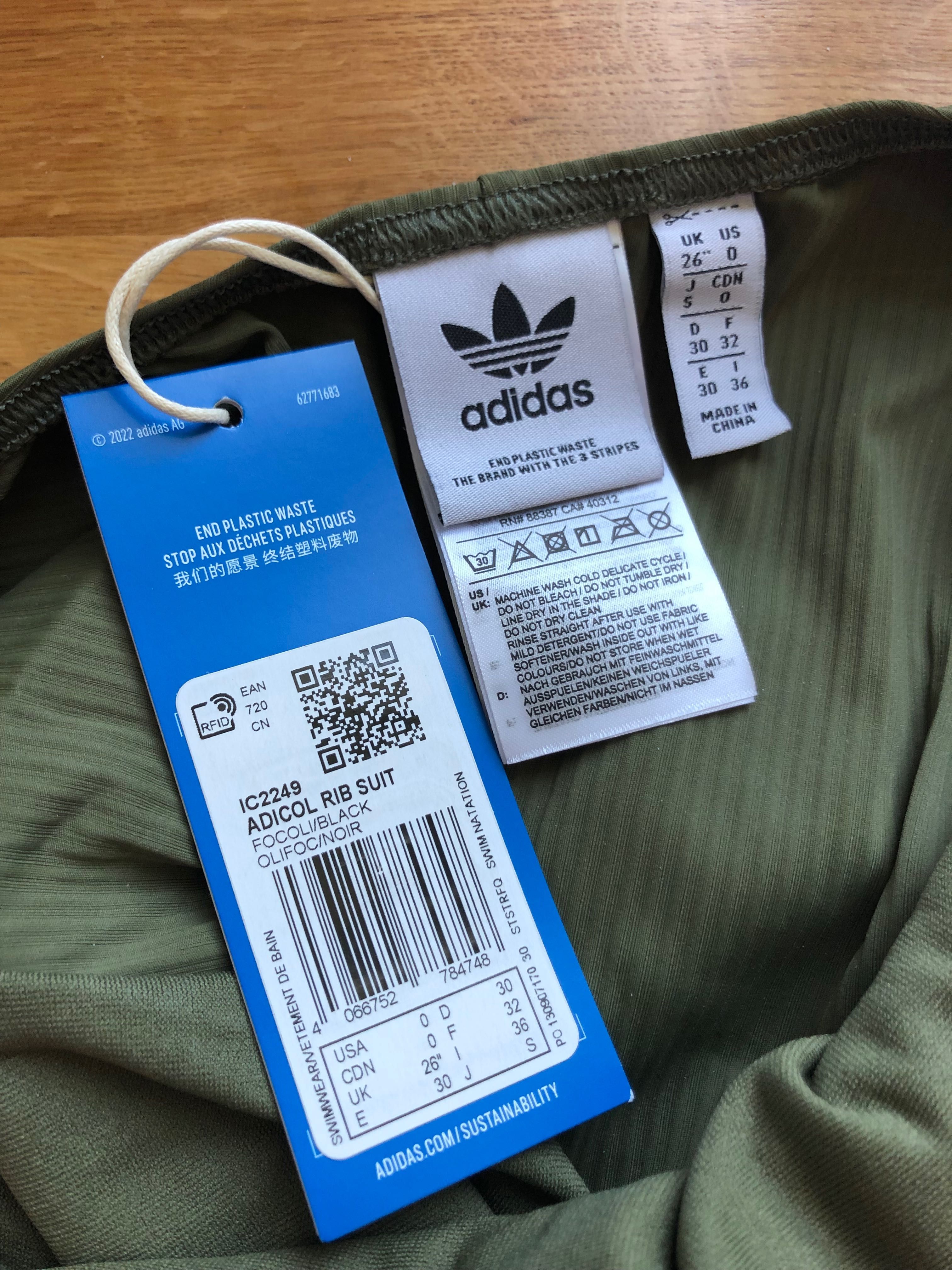 Бански Adidas цял Нов с етикет S-36