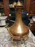 Vas vechi Bronz argintat interior cu robinet functional